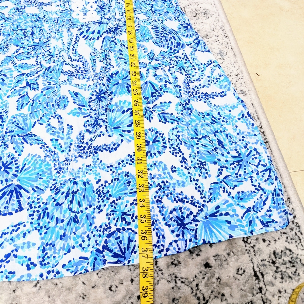 Joan Tunic Turquoise Oasis Shell Me You Love Me LIlly Pulitzer NWT - Picture 11 of 15